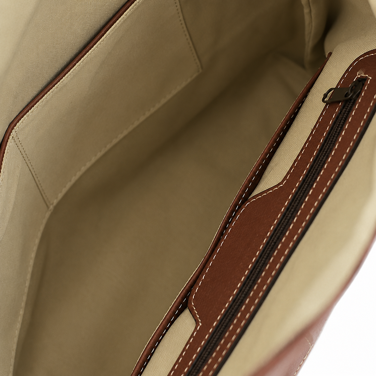 Multicolor Brown Leather Convertible Bag