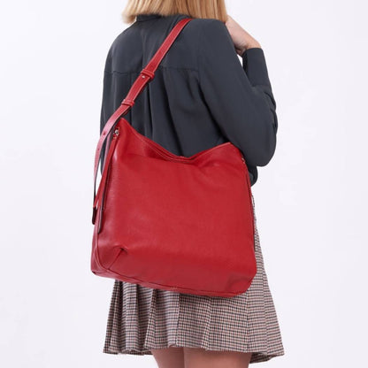 Soft Red Leather Shoulder bag