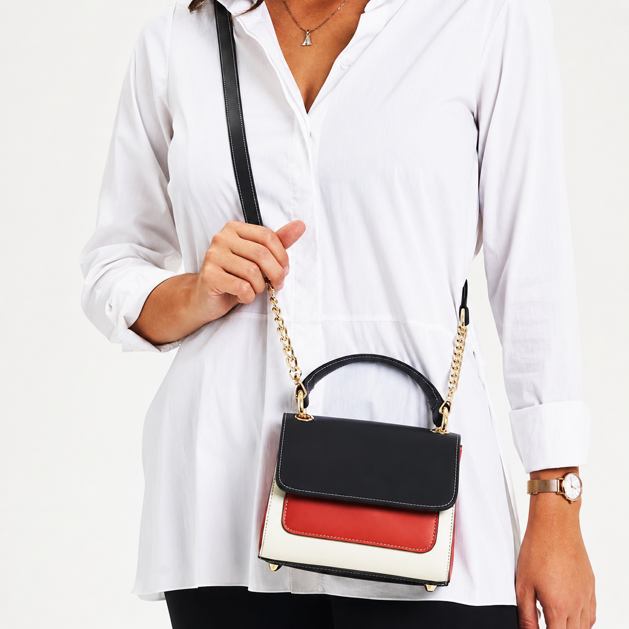 Multicolor Leather Crossbody Bag