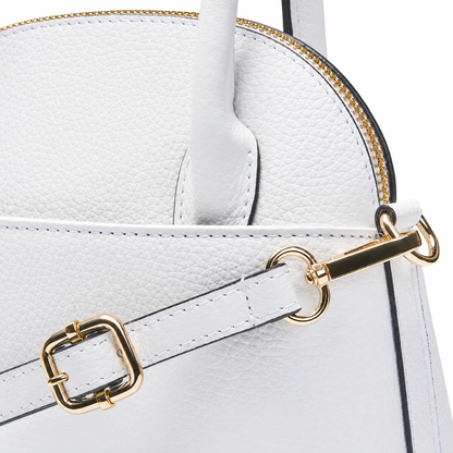 White Leather Mini Handbag