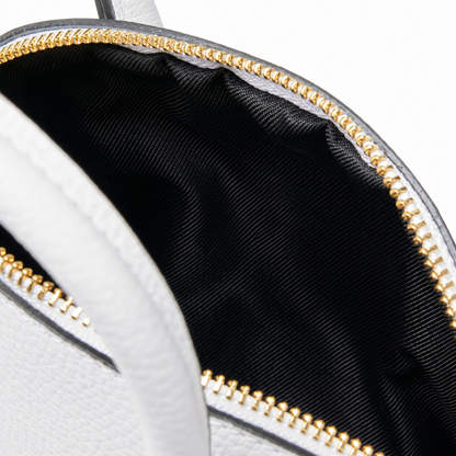 White Leather Mini Handbag