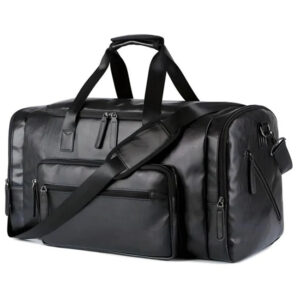 Classy Men’s Genuine Leather Weekender Duffle Travel Bag