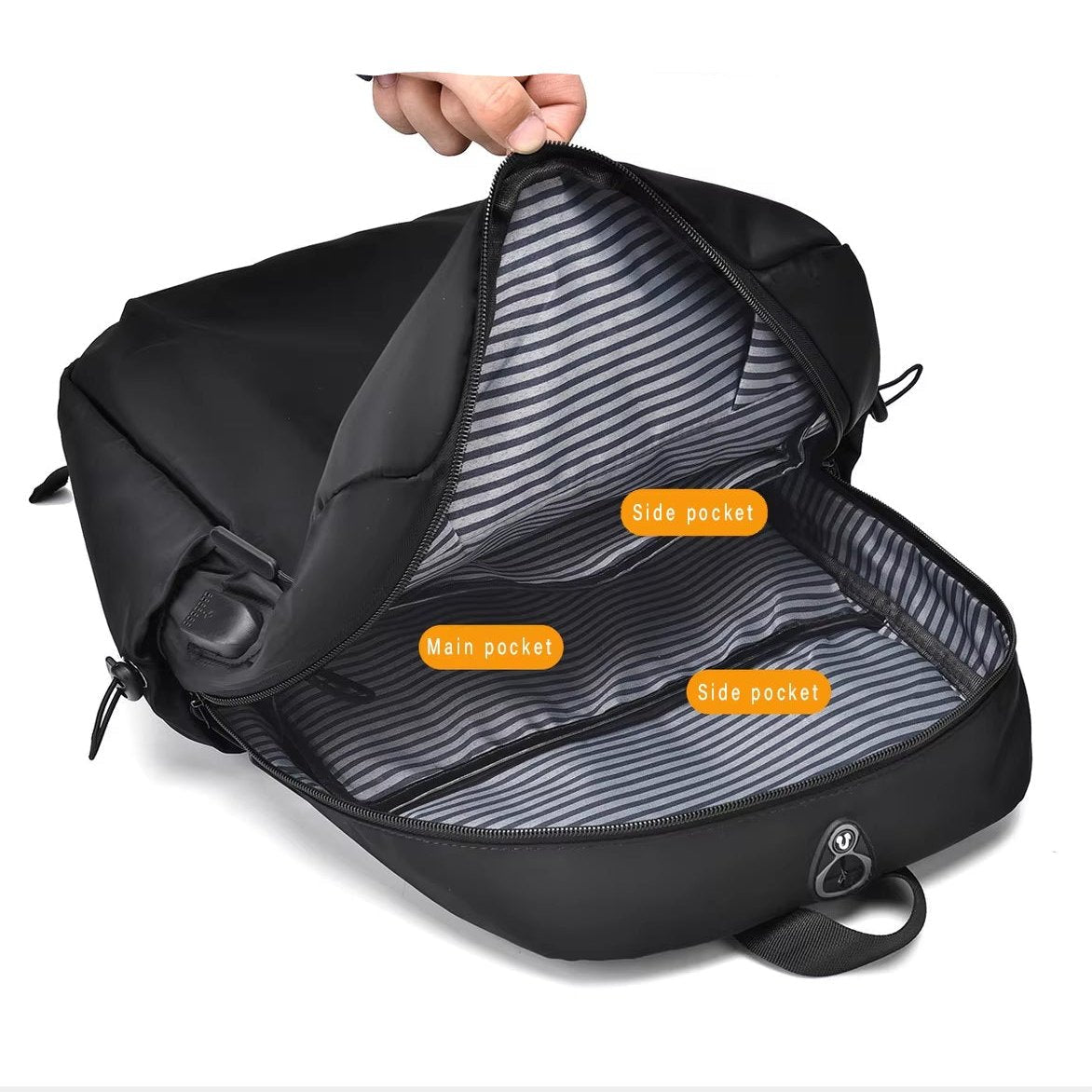 Men’s Compact Laptop Backpack with Multiple Pockets for Travel - Image 5