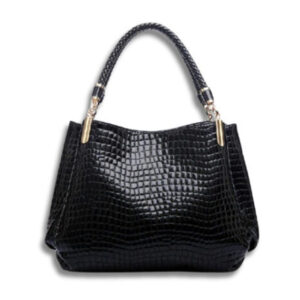 Margaret Women’s Croc-Embossed Genuine Leather Shoulder Bag